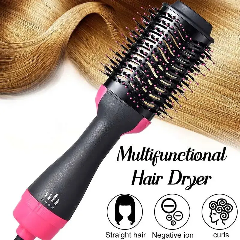 Alisadores de cabelo Escova de ar Multifuncional Secador Alisador Curler Comb One Step Professional Salon Styler e Volumizer Ion Blow 231201