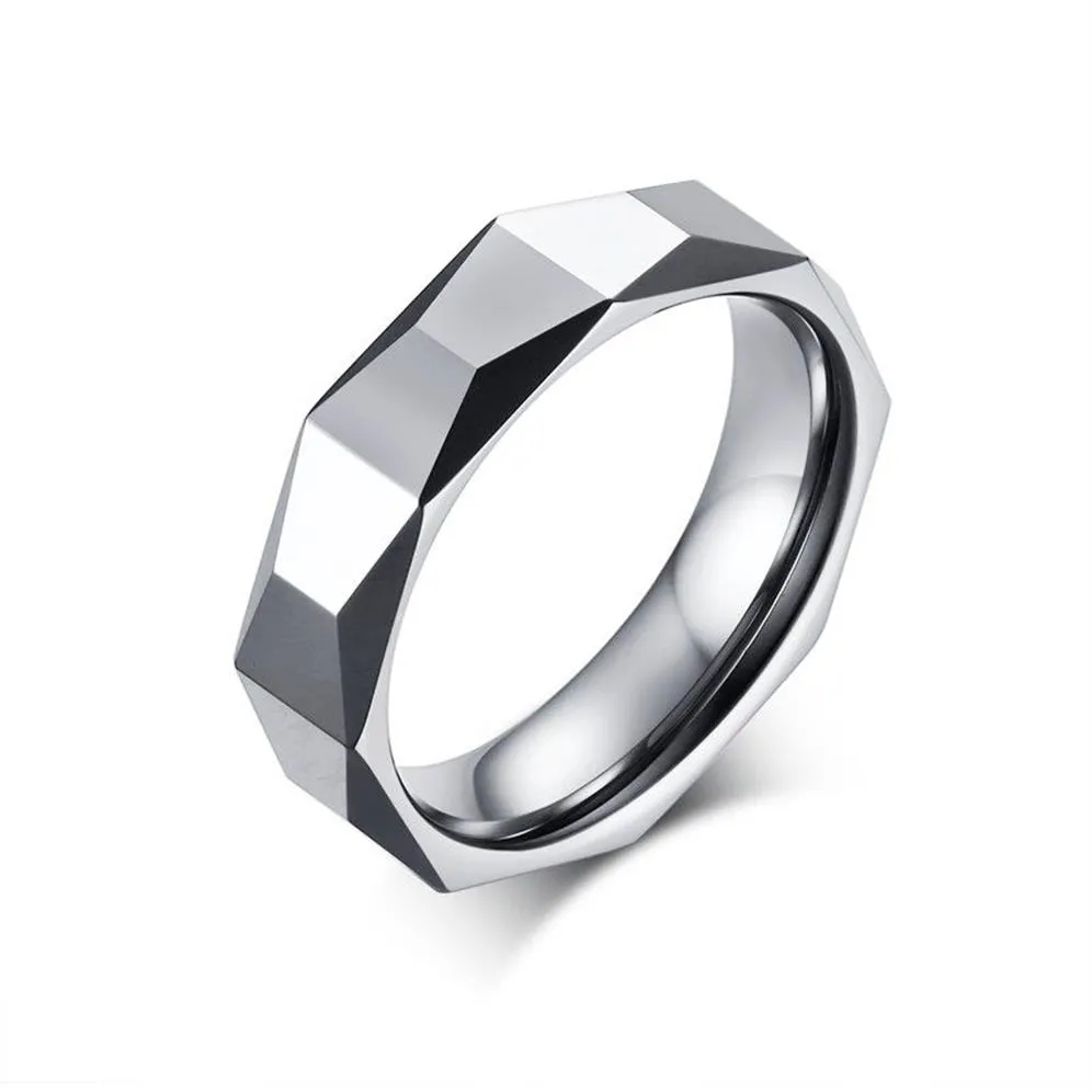 Bague de mariage en carbure de tungstène pour hommes et femmes, bague de fiançailles, confortable, bords à facettes, taille 7-9308e, 5 5mm