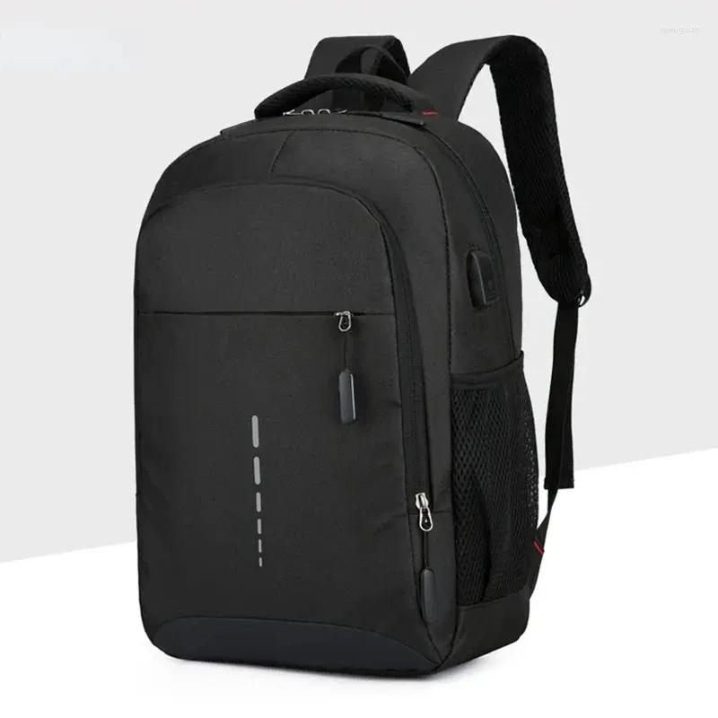 Mochila de carregamento usb à prova d'água homens elegantes bolsas escolares clássicas notebook mochilas leves 15,6 "bolsa para laptop