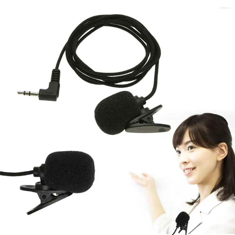 Microfones Mini Wired Lavalier Microphone Portable Clip-On Lapel Mic Handsfree Single Direction för ljudvideoinspelning