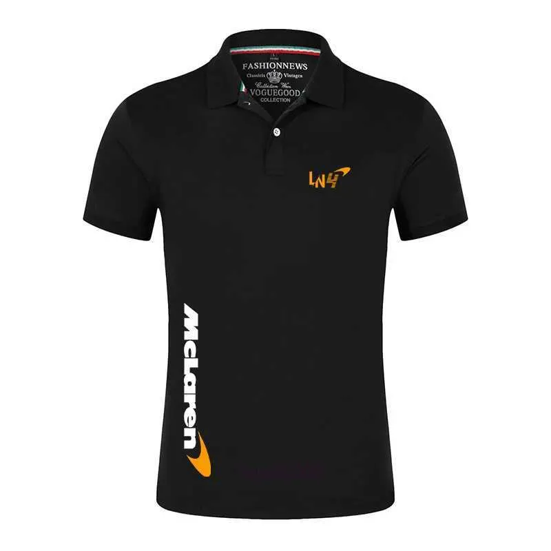 Kbn1 T-shirts pour hommes 2023/2024 Nouveaux polos de l'équipe de course de Formule 1 F1 Mclaren Fans Lando Norris Polos d'été respirants imprimés à manches courtes hauts confortables