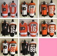 college wearCollege wear Vintage Philadelphia Flyers 8 Dave Schultz Retro Ice HOckey Jerseys 16 Clarke 88 Eric Lindros Black White Orange