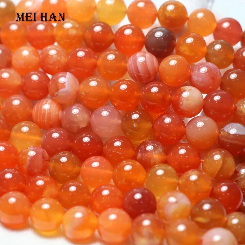 Loose Gemstones Meihan Natural Orange Botswana Carnelian Beads Stone For Jewelry Making Design DIY