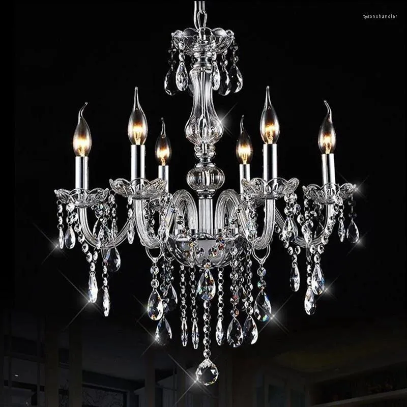 Pendant Lamps Modern Luxury Crystal Chandelier E14 Transparent For Dinging Room Parlor Bedroom Decor LED Center Table Hanging Li