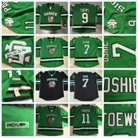 North Dakota Fighting Sioux 7 Tj Oshie 9 Jonathan Toews 11 Zach Parise College Fighting Hawks Und Hockey Jersey Mens Dakota College Jersey