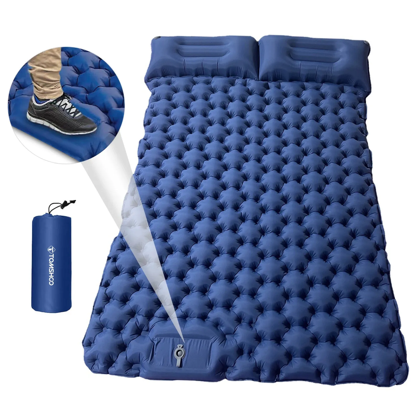 Tomshoo Ultralight Inflatable Mattress With Pillow Portable Double Compact Air Mat Bed For Camping Waterproof Tourist Sleeping Pad From Chao07 44.96 DHgate.Com