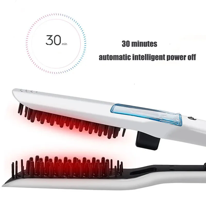 Steam hair straightener hot sale brush