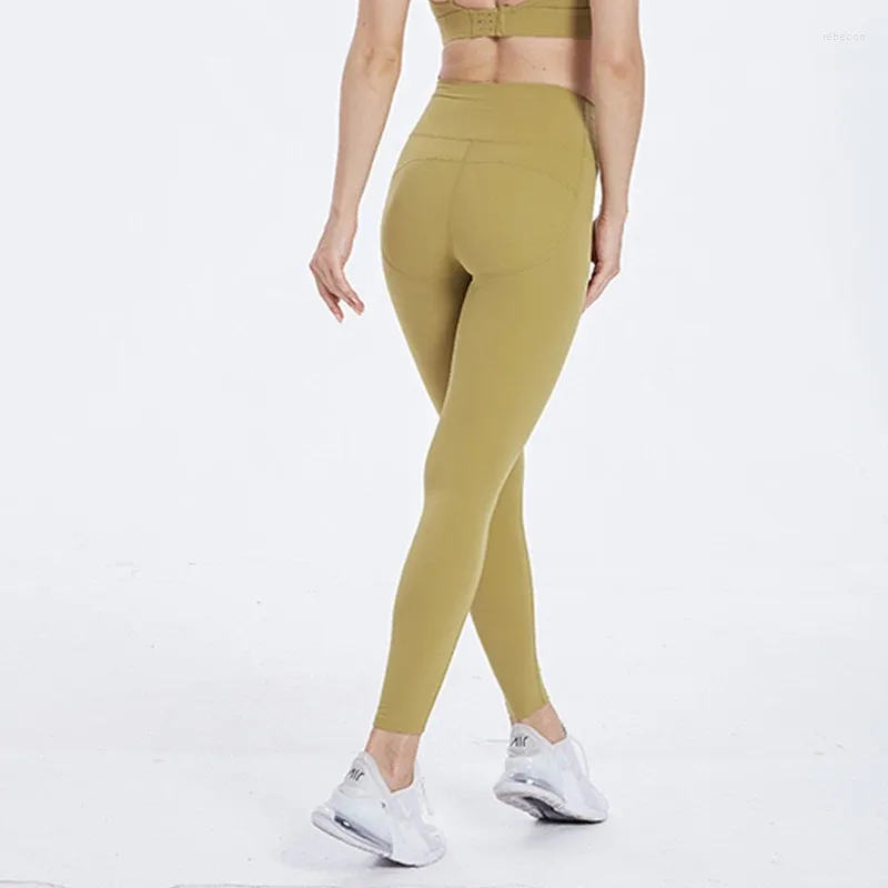 Calças ativas willarde cintura alta yoga feminino atlético fitness leggings elástico à prova de agachamento ginásio esporte collants nu-sentir