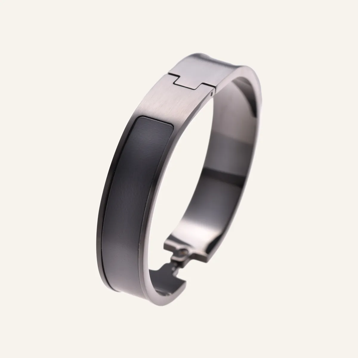 Letra preta pulseira de aço inoxidável feminino de casal pulseiras estéticas pulgle