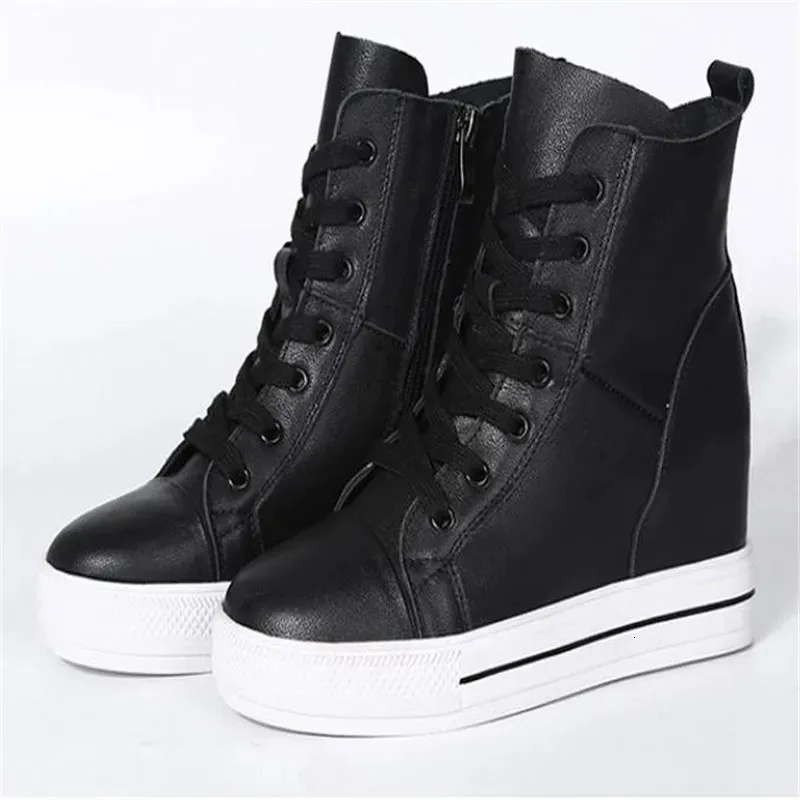 Black Wedge Sneakers