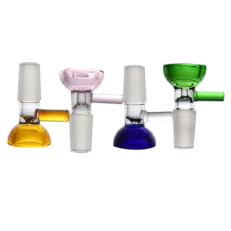 Thick Round Glass Bowls Hookah Accessories With Rod Handle Filter Bowl Joints For Bong Water Pipe 