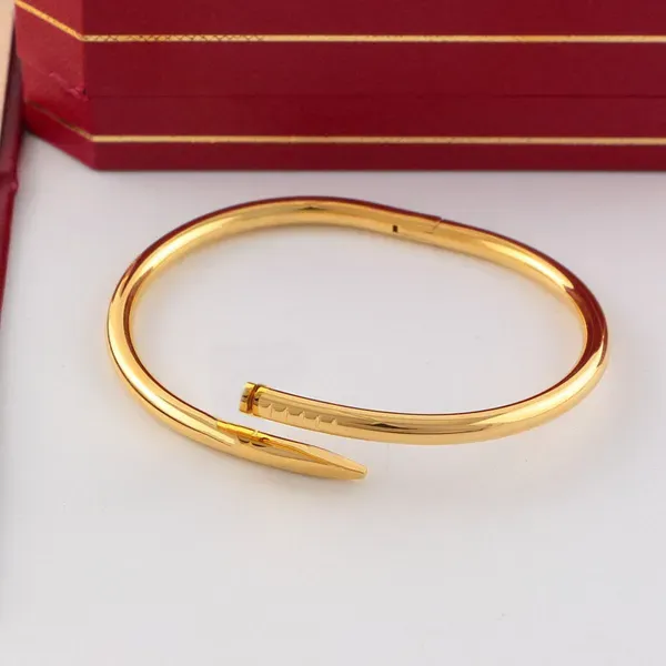 Miłość do paznokci Bransolety dla kobiet męskie stali nierdzewne ARMBOLD PULSERERA PULSERAS PLASED Gold Sier Rose Jewelry Diamentowa Bransoletka
