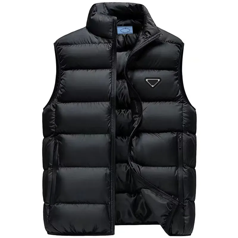 Designer Vests Mens Winter Fashion: Sleeveless Zipper Coat, High