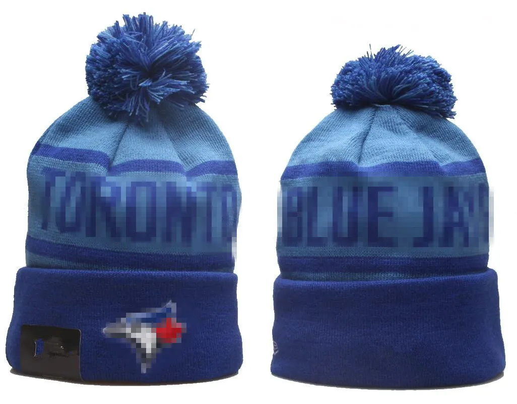 Toronto''''SuLue Jays'''SBeanies Bobble Hats Beyzbol Top Kapakları 2023-24 Moda Tasarımcı Kova Şapkası Tıknaz Knit Faux Pom Beanie Noel Şapkası A0