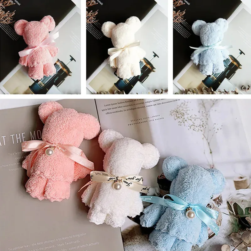 Other Event Party Supplies 20/10/5pcs Cute Bear Towel Gifts High Quality Bridesmaid Gifts Lovely Baby Shower Party Favors for Guests Christmas Presents 231202