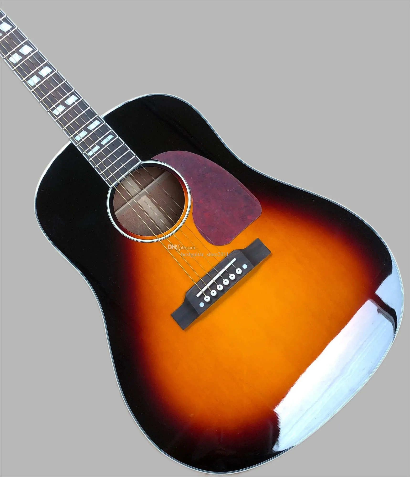 Migliore chitarra personalizzata, top in abete solido, tastiera di palissandro, lati in mogano e schiena, chitarra acustica di alta qualità da 41 pollici, 2589