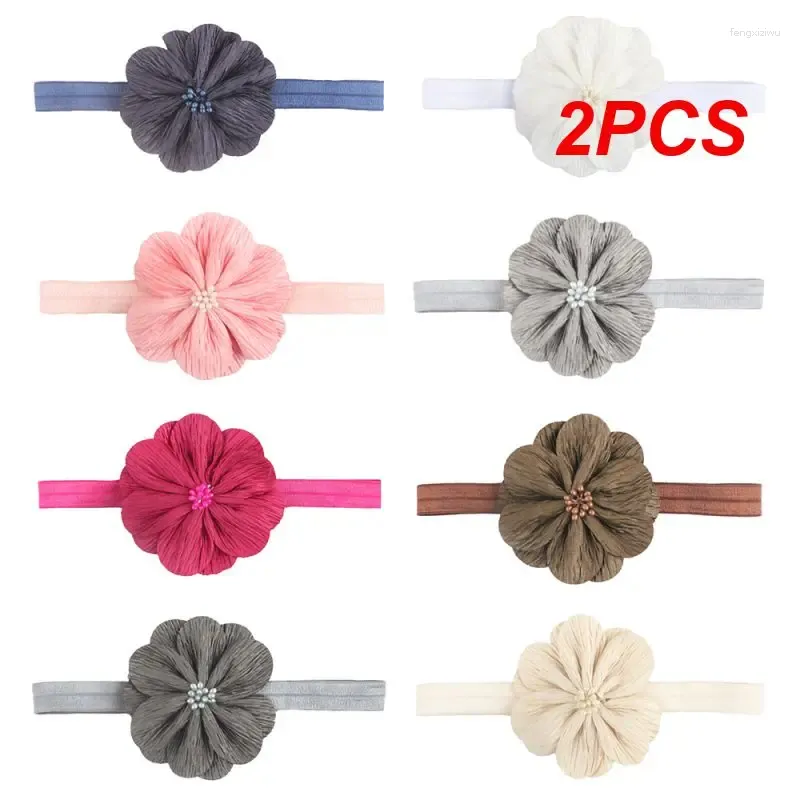 Accessoires pour cheveux 2 pièces, bandeaux tendance pour bébé fille, couronne mignonne, nœuds de fleurs, élégant, Adorable, doux, magnifique