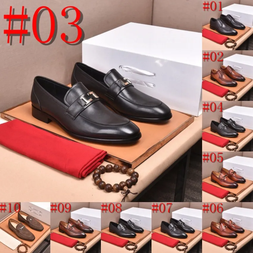 23MODEL Mens Leather Designer Dress Shoes Luxury Brand Pointed Business Dress Work Shoes Wedding Shoes for Men Formal Shoes Men Plus Size 45 Tooling Shoes
