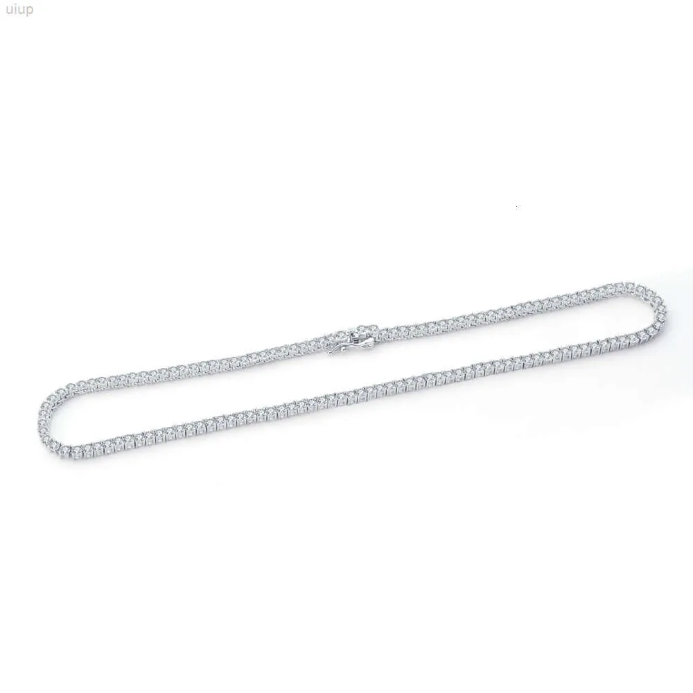 Liftjoys 925 plaqué or argent Sterling 3mm 4mm 5mm diamant Moissanite Zircon pierres précieuses chaîne de Tennis Bracelet collier bijoux