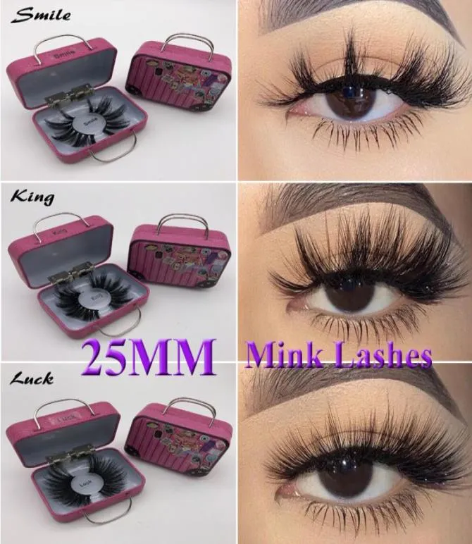 Ny stil 25mm 3D Mink Eyelashes Crisscross Strands Cruelty High Volume Mink Lashes mjuka dramatiska ögonfransar 16 Styles1958552