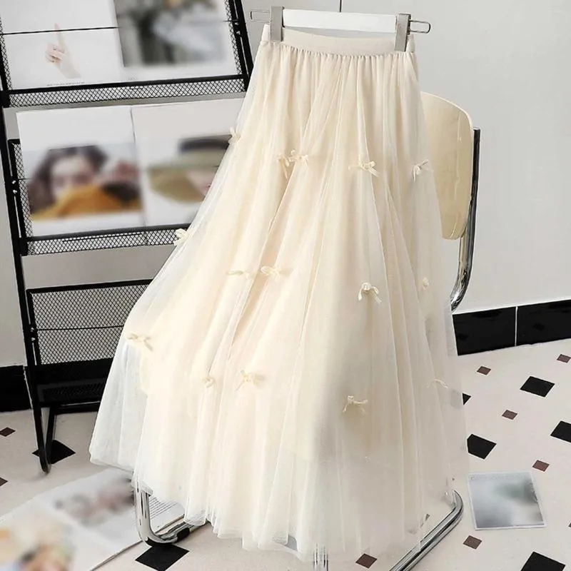 Jupes pour femme 2024 Faldas femmes longue Maillard automne jupe élégante taille haute Cocktail fête mariage évasé une ligne Midi