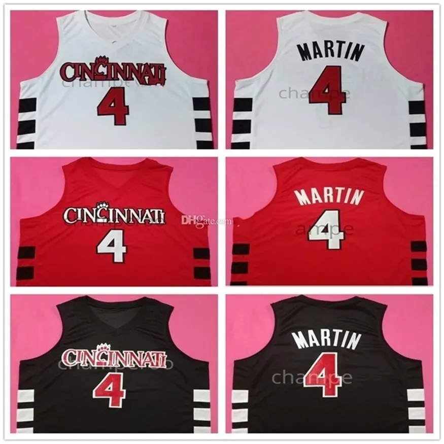 Nikivip Kenyon Martin＃4 Cincinnati Bearcats College Retro Basketball Jerseys Mensed Custom Any Number Name