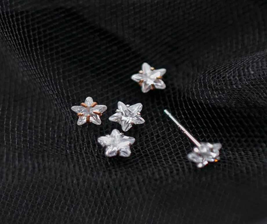 Orecchini in argento sterling 925 con design piccolo perno moda guangzhou mercato dei gioielli di alta qualità piccoli orecchini classici per ragazze stella2792595