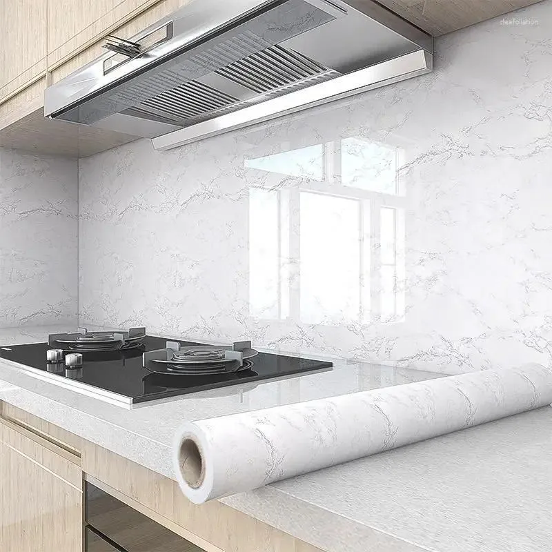 Papéis de parede Decoração de cozinha À prova d 'água Oilproof papel de parede casca e vara rolo adesivos de parede auto-adesivo casa vinilo para