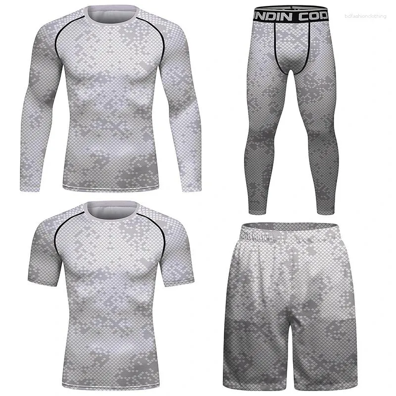 Herrspårspår Cody Lundin White Stappling Set For Men 50 UV Protection Shirt Rashguard Långärmning Surfing Swimming Beachwear