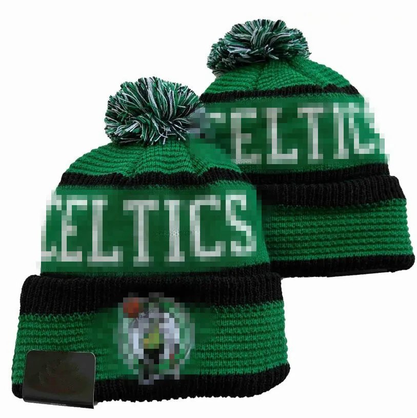 2023 Boston''Celtics''Beanie Baseball Północnoamerykańska drużyna drużyna z boku Zimowa Wool Wool Sport Knit Hat Caps Vailies A2