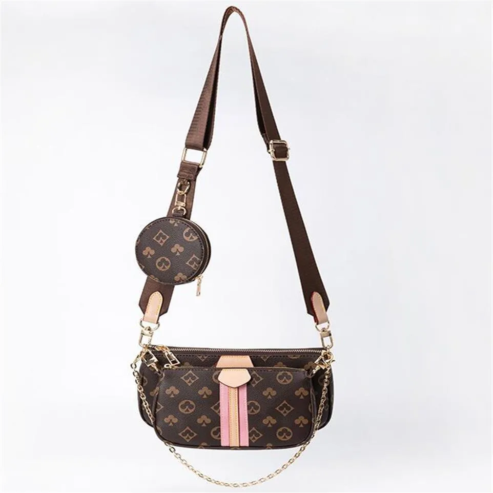 Bolsa de bolsa feminina Bolsa Data Código Purse da embreagem Mensageiro de ombro Cross Body Número três em um Flower228f