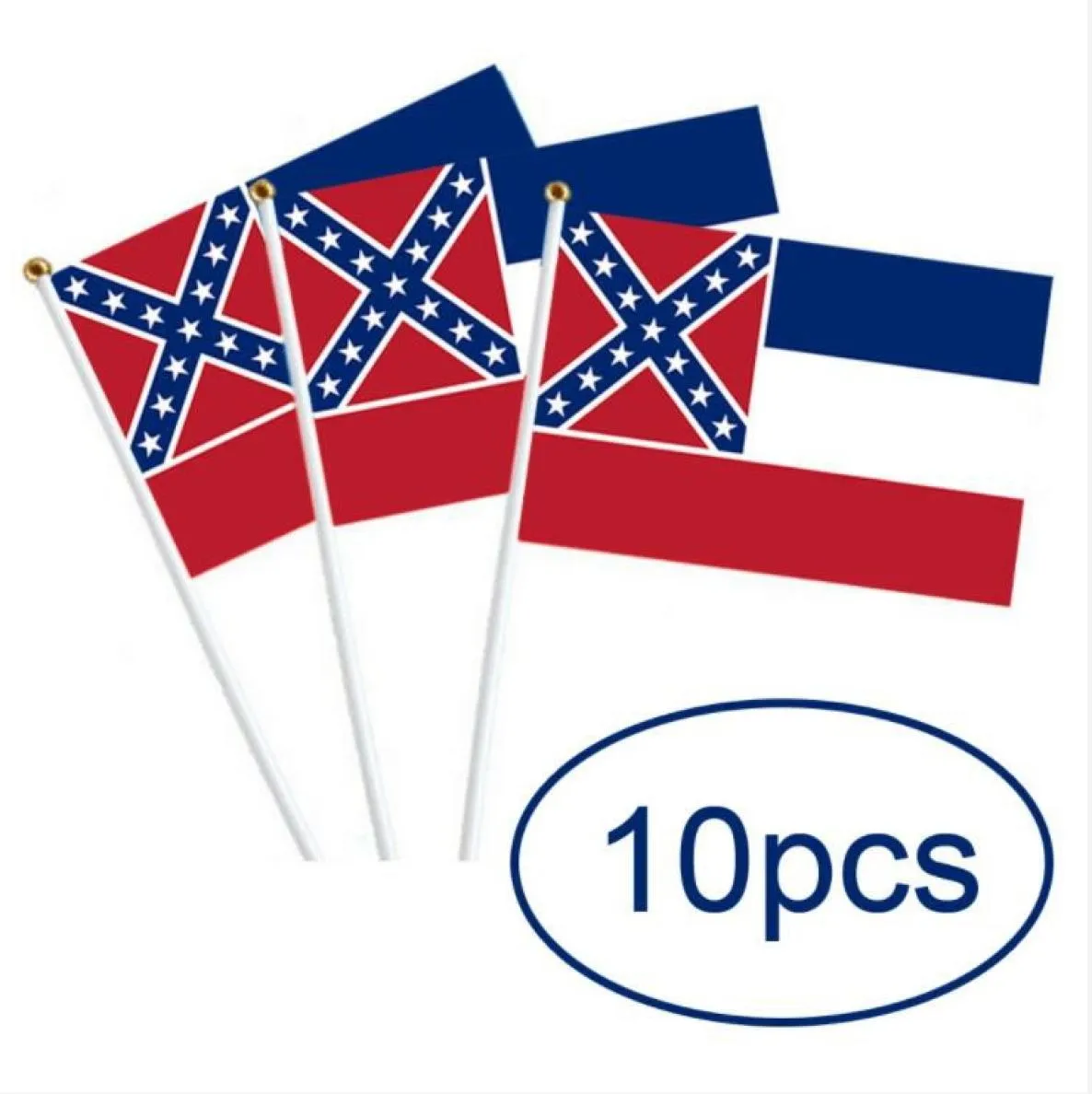 Nationalflagge Mississippi State Handflagge Polyester USA US-Flagge Zweiseitig bedrucktes Polyesterbanner Vereinigte Staaten Southern Unite Fl1181176