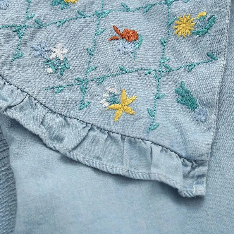 DHgate.com:Womens Denim Shirt, Long Sleeve Floral