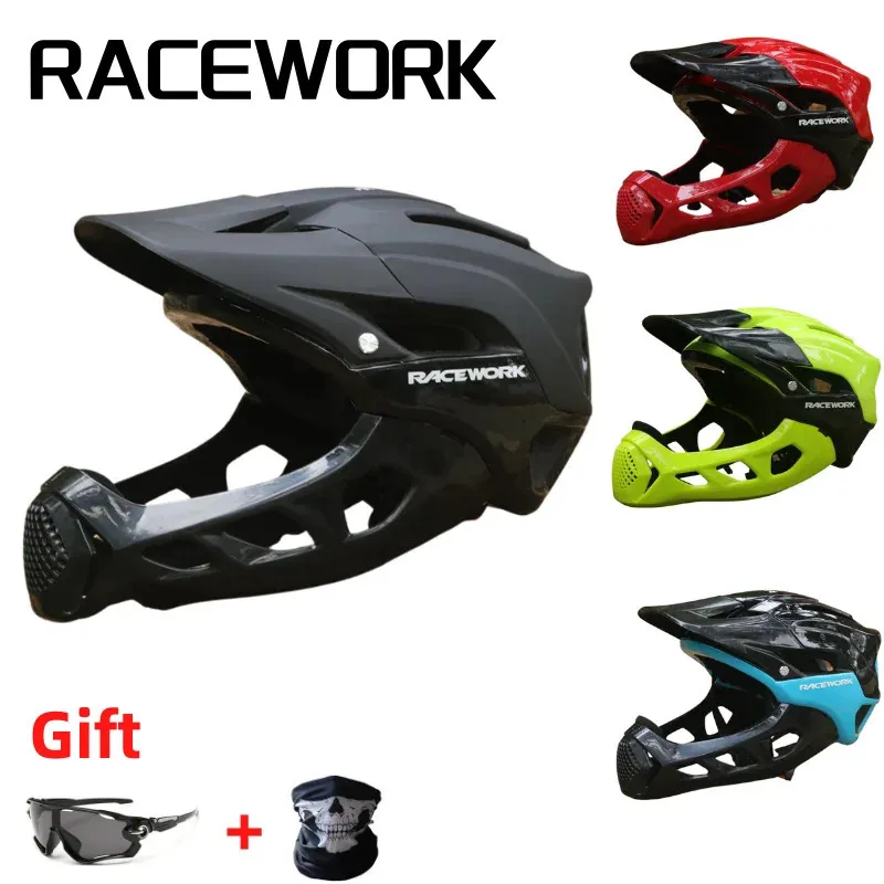 Cycling Helmets RACEWORK Bicycle Helmet Mountain Road Bike Suitable for Adults Men and Women Breathable Cycling Safety Cap Riding Equipment 231201