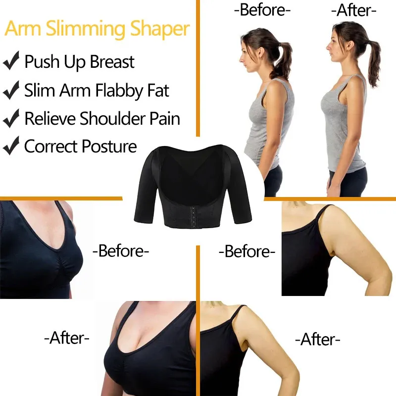 Arm Shaper Women Upper Arm Shaper Post Slimmer Compression Sleeves Slimming  Vest Humpback Posture Corrector Tank Tops Shapewear 231202 From Mang07,  $13.53