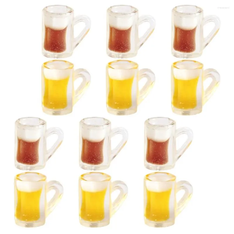 Wine Glasses 20 Pcs Tiny Beer Cups Home Decor Small House Beverage Model Resin Mini Mugs Child