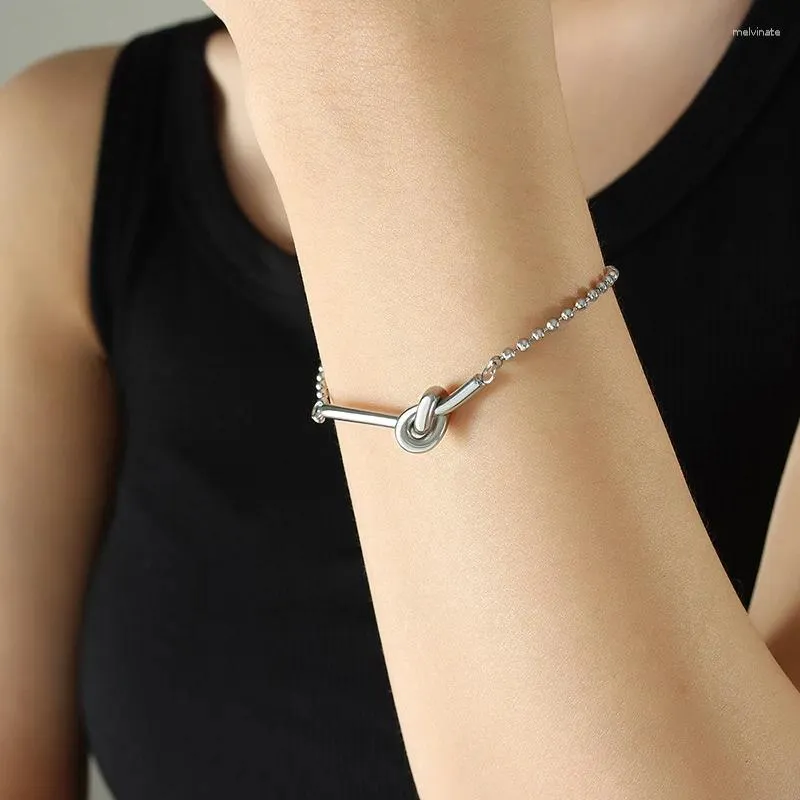 Link Armbanden Koreaanse Modetrend Uniek Ontwerp Retro Titanium Staal Vriendinnen Armband Senior Sieraden Feestgeschenken Groothandel