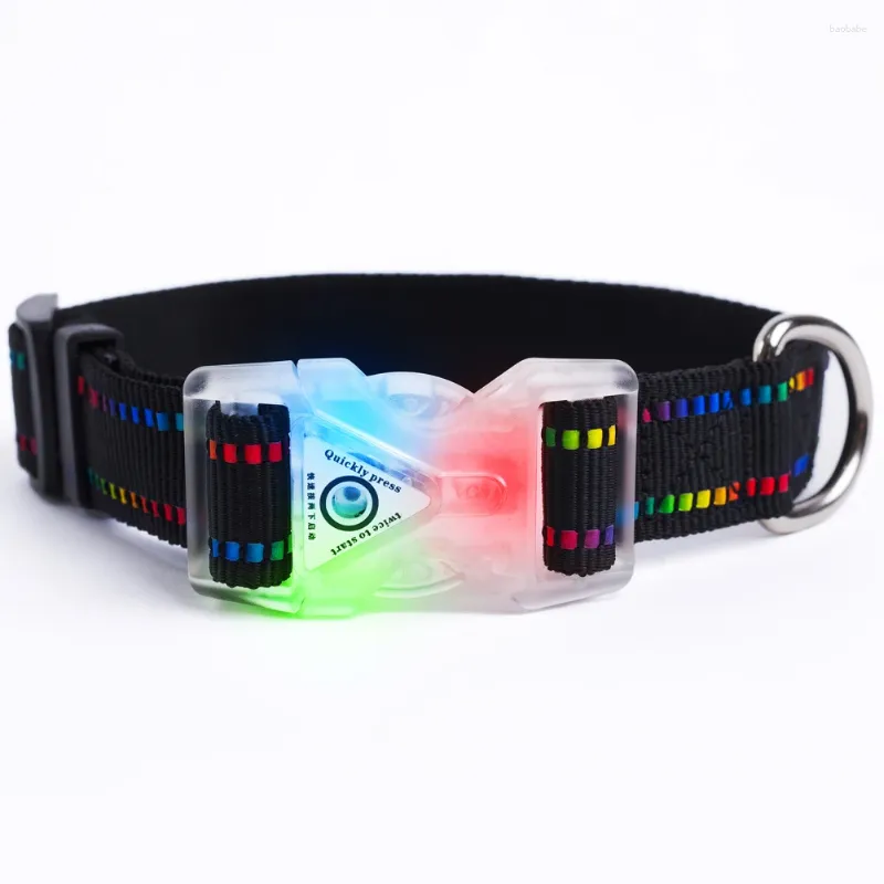 Dog Collars Brightest Light Up LED Collar With 1000 Feet Visibility Waterproof Necklace For Night Walking