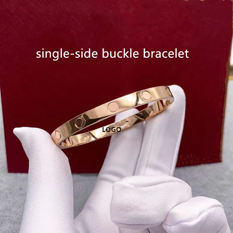 Un diseñador Cartres pulsera diseñador para mujer joyería amor brazalete hebilla de un solo lado pulsera de lujo Acero inoxidable envío gratis regalo mujer