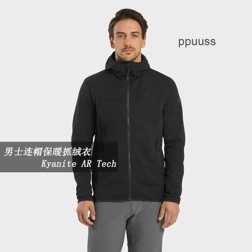 Mens Tech Fleece Hooded Sweater - Warm Wool Blend Jacket, Designer