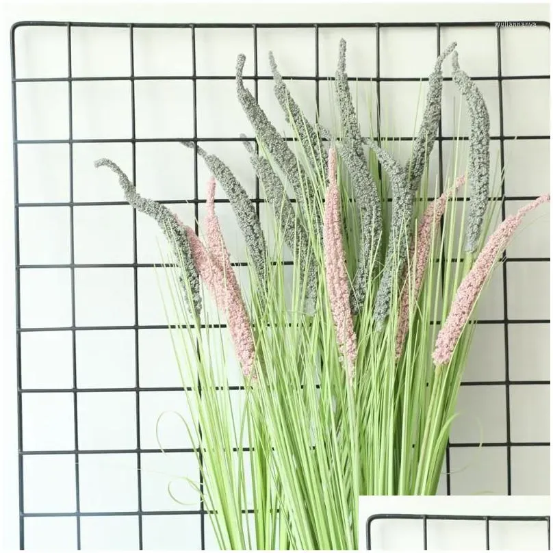 Decorative Flowers Artificial Plants Onion Grass Simulation Valley Spike PE Flower Decoration Home Garden Wedding Wall Christmas Fake