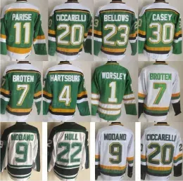 2022 stitched hockey jerseys Ciccarelli Men Vintage Retro Mike Modano Gump Neal Broten Brian Bellows Craig Hartsburg Worsley Dino Jon ice ho