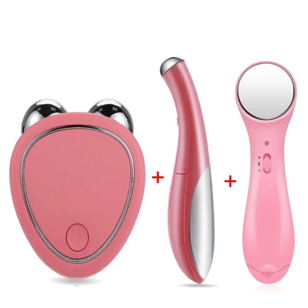 Face Care Devices Face Lifting Microcurrent Roller Massager Skin Tightening Rejuvenation Face Slimming Anti Wrinkle Eye Beauty Device 231202