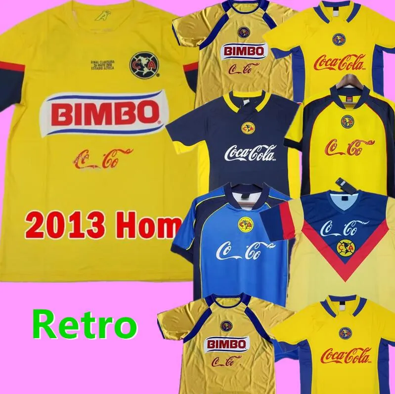 2004 2005 2006 Retro Club America soccer jerseys 1995 1996 04 05 06 C.BLANCO ZAMORANO CHUCHO vintage classic football shirt 9898