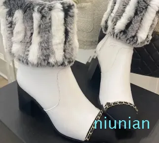 Женская классическая дышащая нескользящая повседневная обувь из телячьей кожи с застежкой-молнией для зимы и снега