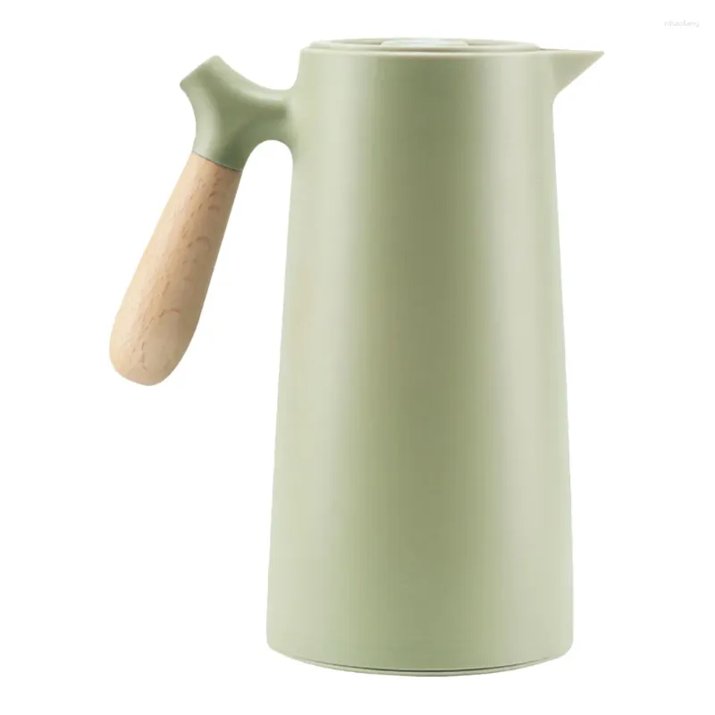 Wine Glasses Thermal Jug Water Kettle Insulated Pot Insulation Coffee Container Wood Warm Keeping