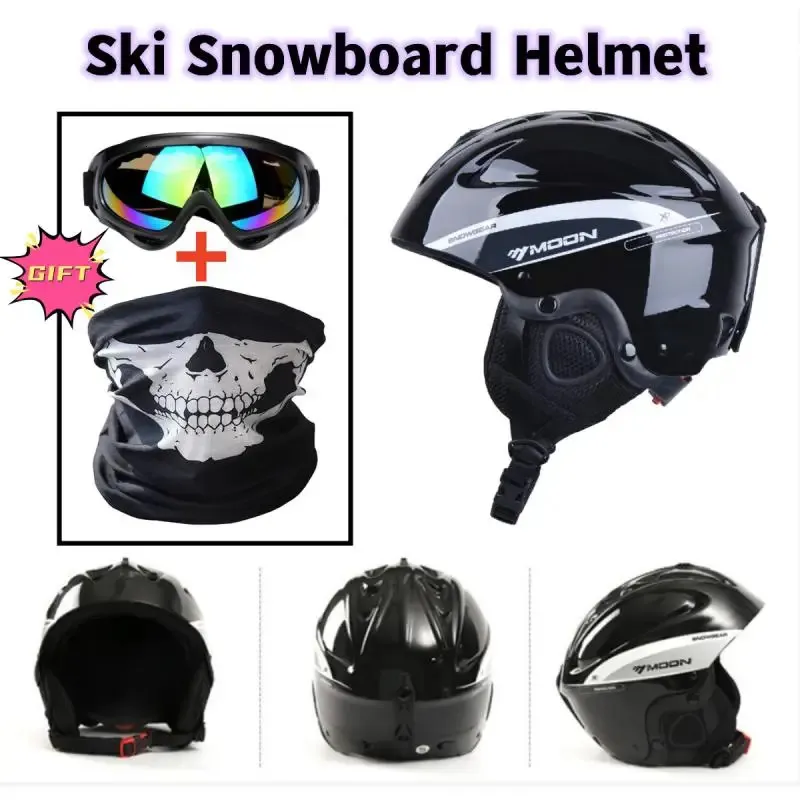 Skihelme Professionelle Winter Snowboard Helm Männer Frauen Skating Skateboard Schnee Sport mit Schutzbrille Sicherheit Capacete 231202