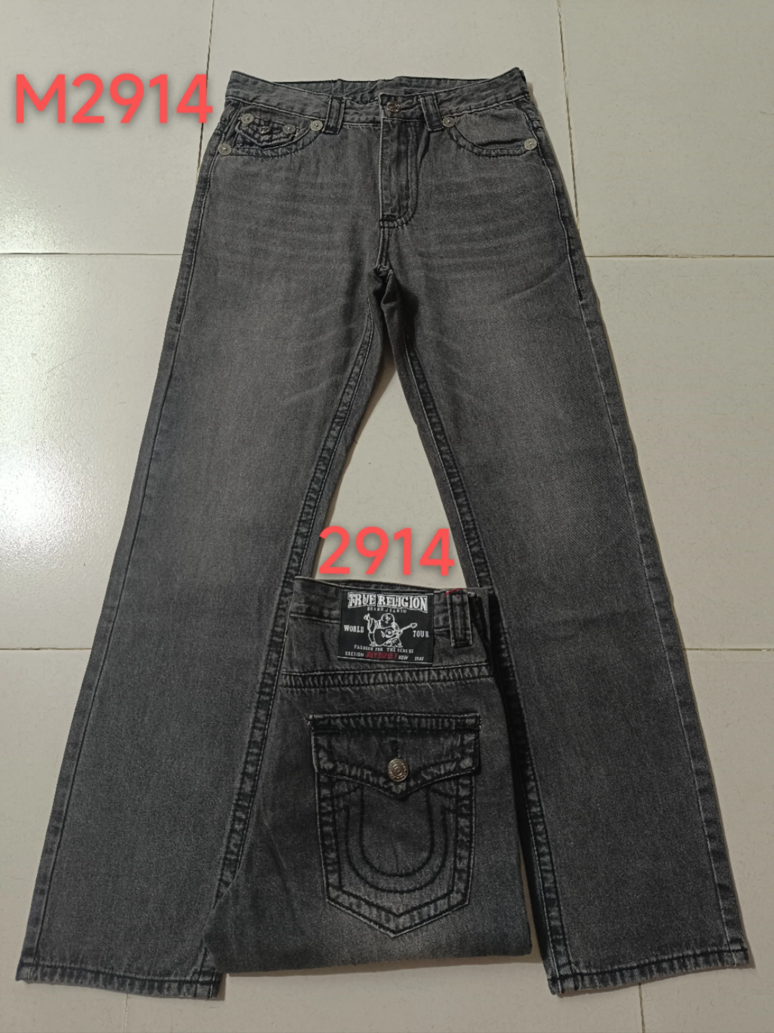 Calças de brim verdadeiras masculinas calças compridas linha grossa super religião jeans roupas homem casual lápis azul preto calças jeans m2914