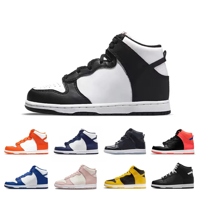 Scarpe per bambini Sneakers per bambini Panda Syracuse Anthracite White Game Royal Knicks Midnight Navy Pink Oxford Space Jam ragazzi ragazze Scarpe da ginnastica firmate Scarpe da corsa per bambini