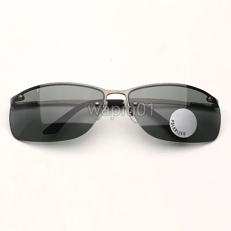 Luxe gepolariseerde zonnebril Sportbrillen voor mannen en vrouwen Rijden Hardlopen Randloos Ultralight Frame Zonnebril Heren UV400 UV-bestendig glas